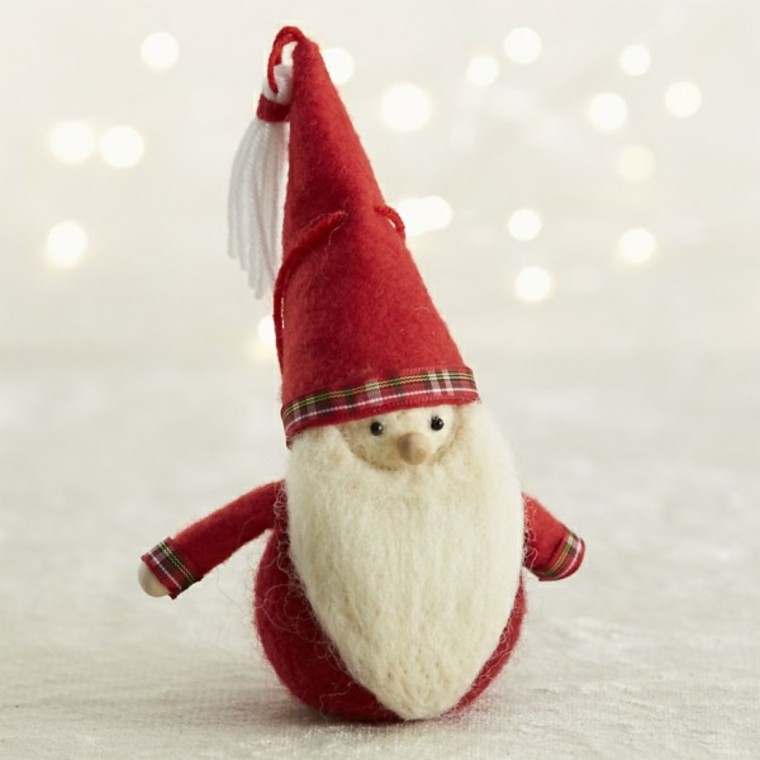 adornos decorativos navidad tejido papa noel ideas