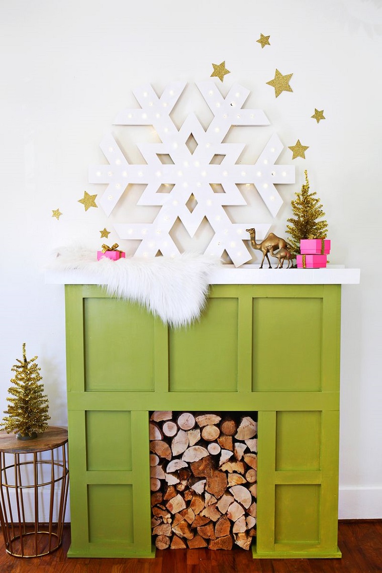 adornos navidad estilo mininalista copo nieve blanco ideas