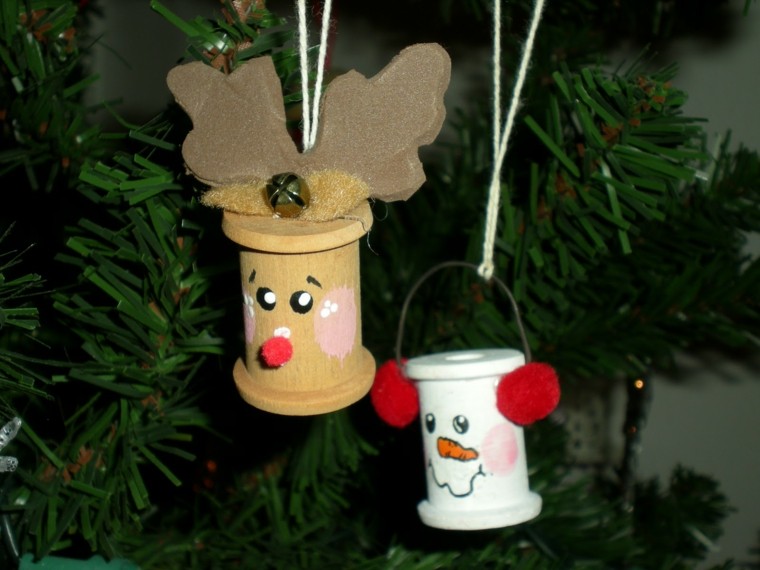 festive reindeer and snowman ornaments