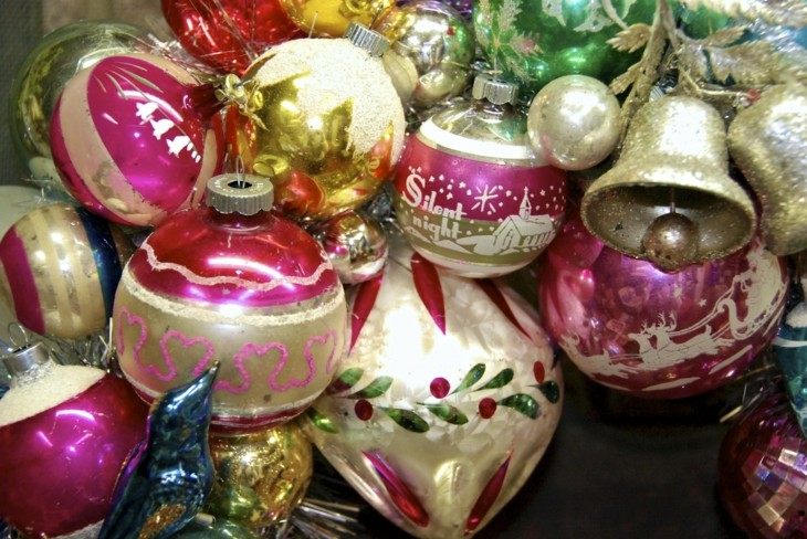 adornos retro bolas navidad colores