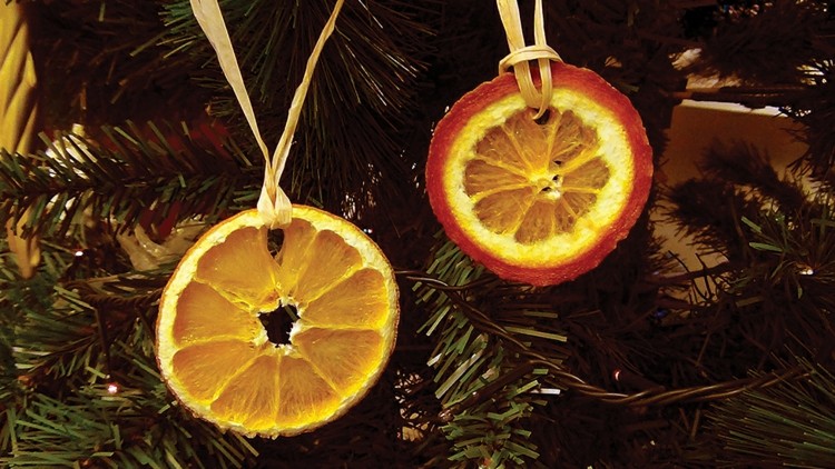 adornos navidad rodajas naranja colgantes