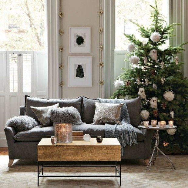 arbol navidad sofa color gris