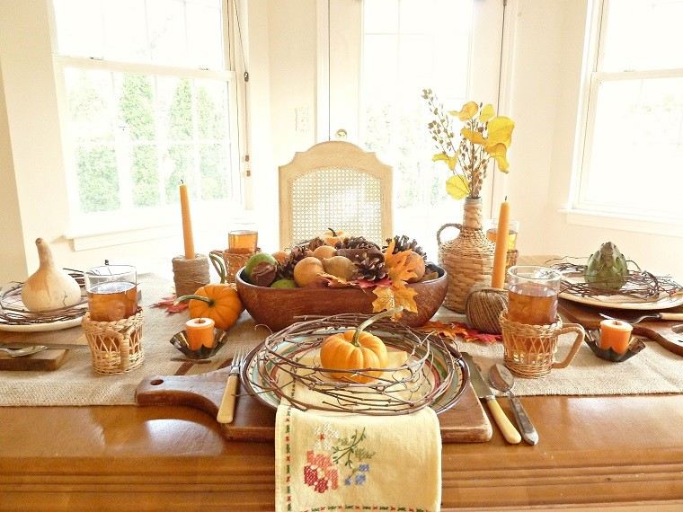 arbol ramas decorar casa otono mesa decorada preciosa ideas