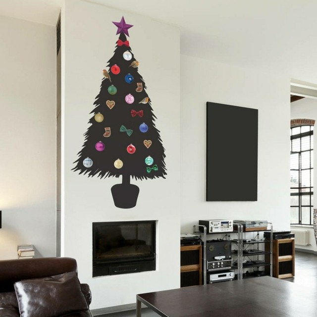 pegatina de vinilo en forma de árbol de navidad arboles de navidad pegatina vinilo