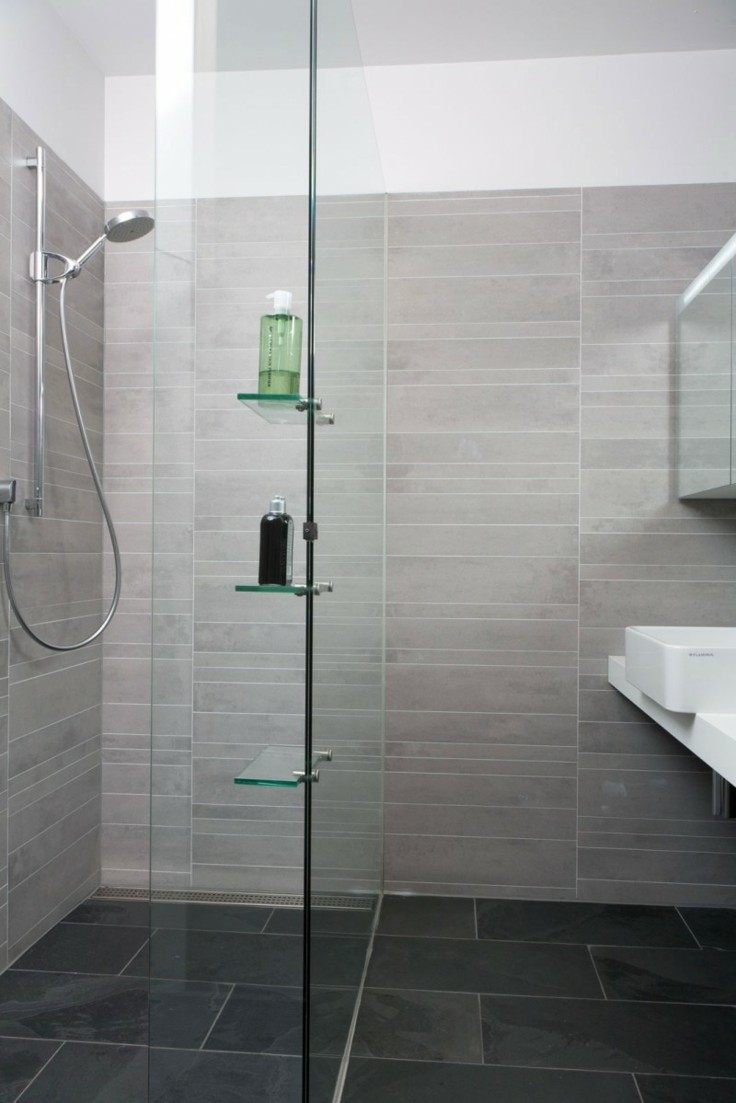azulejos grises baños modernos
