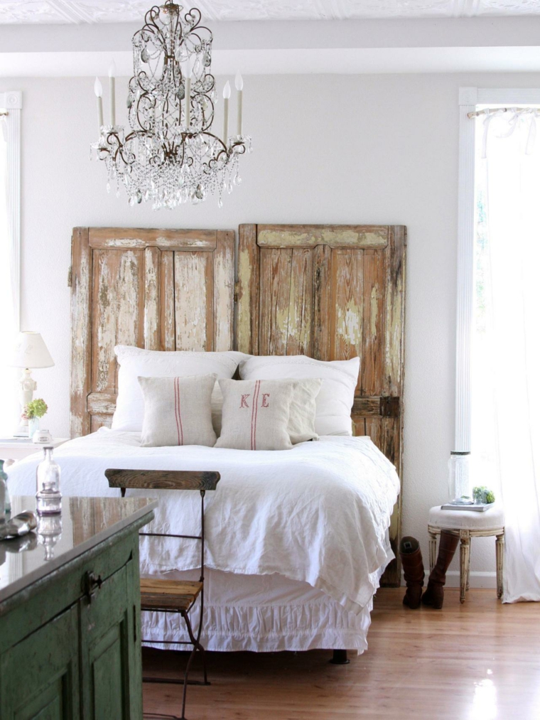 cabeceros de cama diseño variado vintage lamparas