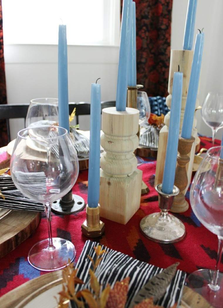 candelabro manualidades preciosas velas romanticas pipas madera ideas
