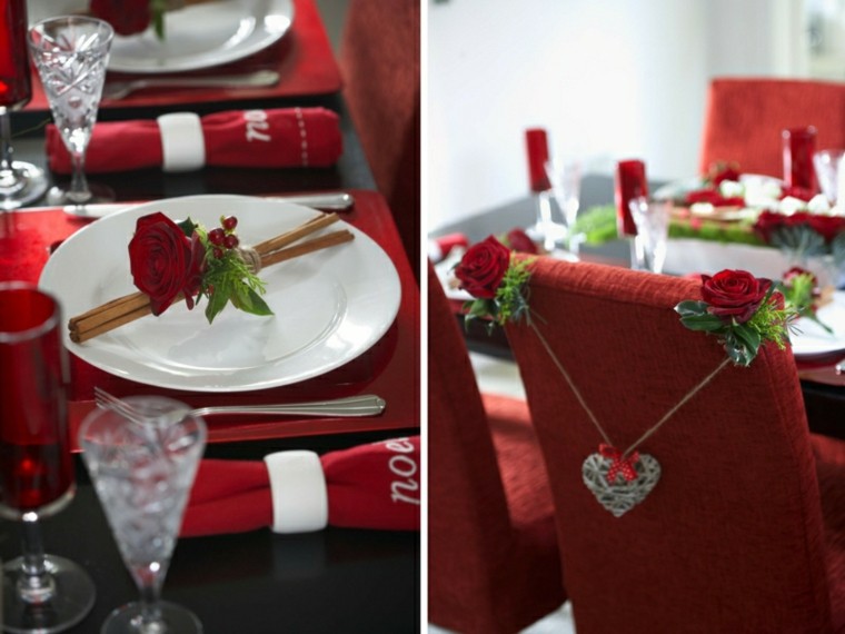 cenas de navidad rosas rojas