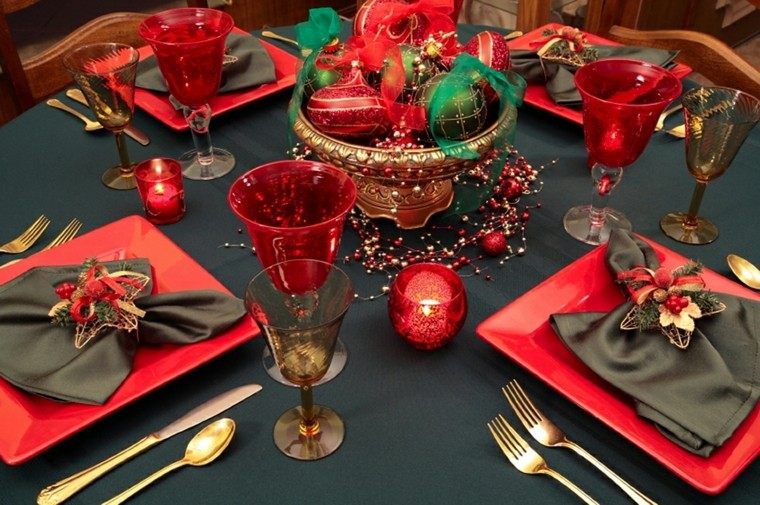 cenas navidad recetas decorar mesa plato bolas ideas