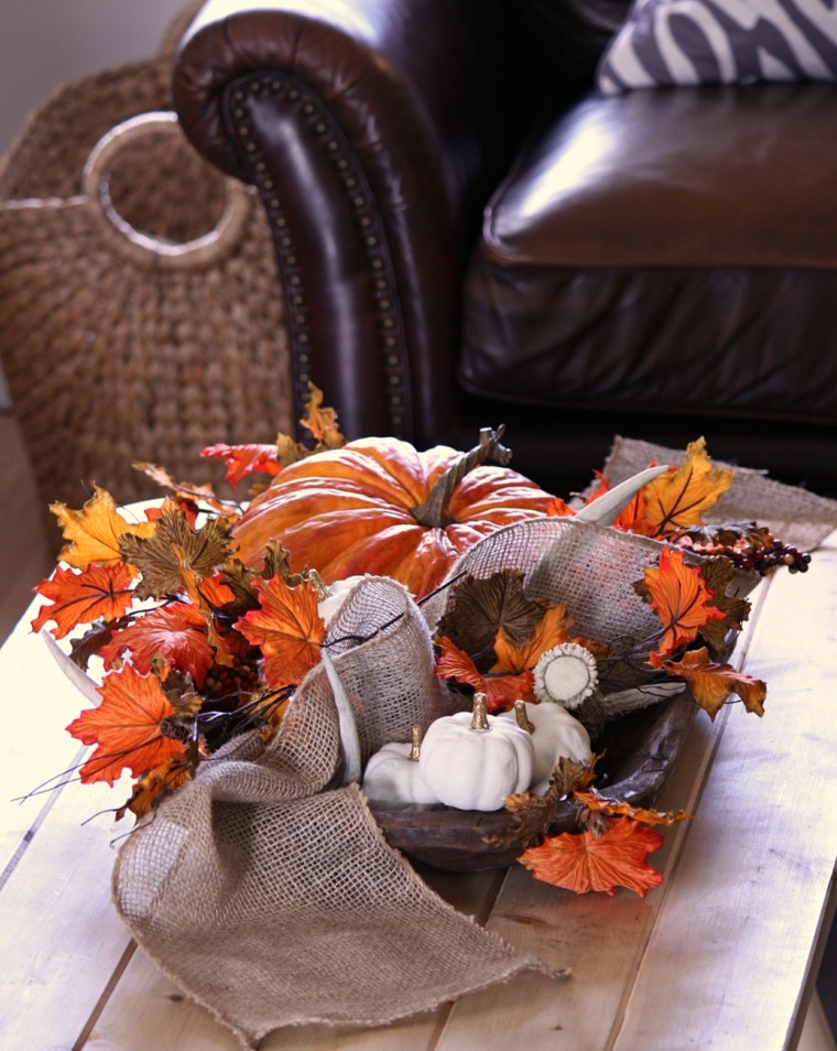centros de mesa originales ideas vintage calabaza otoño
