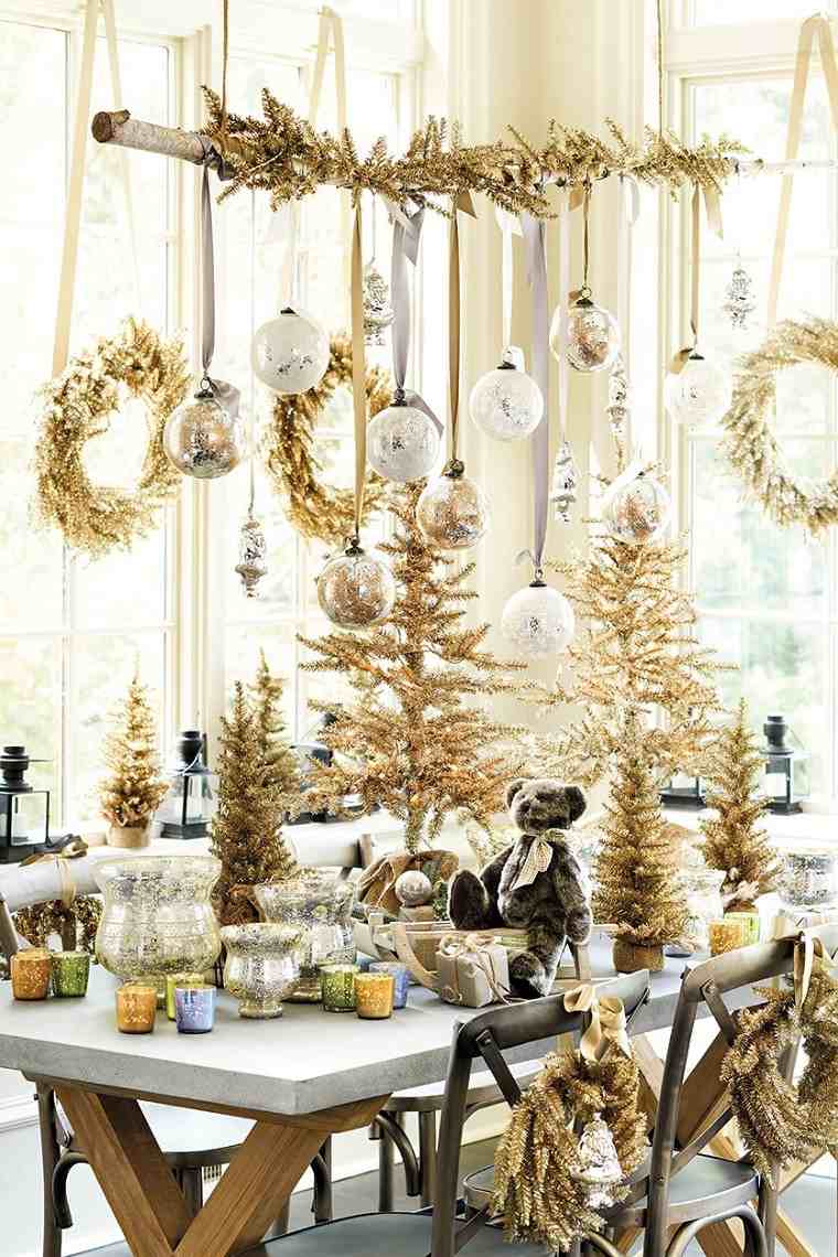color blanco oro adornos elegantes casa navidad mesa lujosa ideas