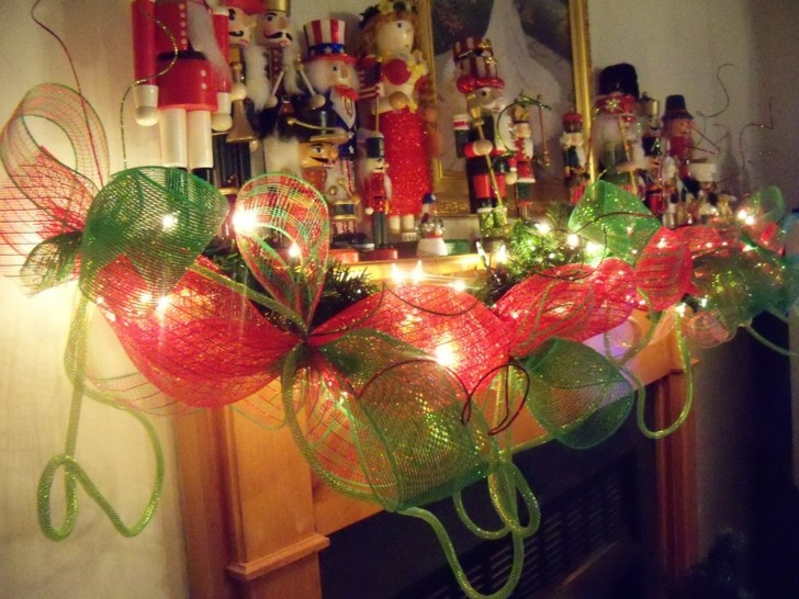 guirnalda de navidad de tela combinacion de colores guirnalda navidad