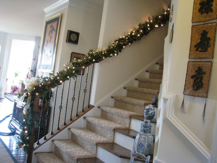 Escaleras de interior con decoración otoñal - 38 ideas