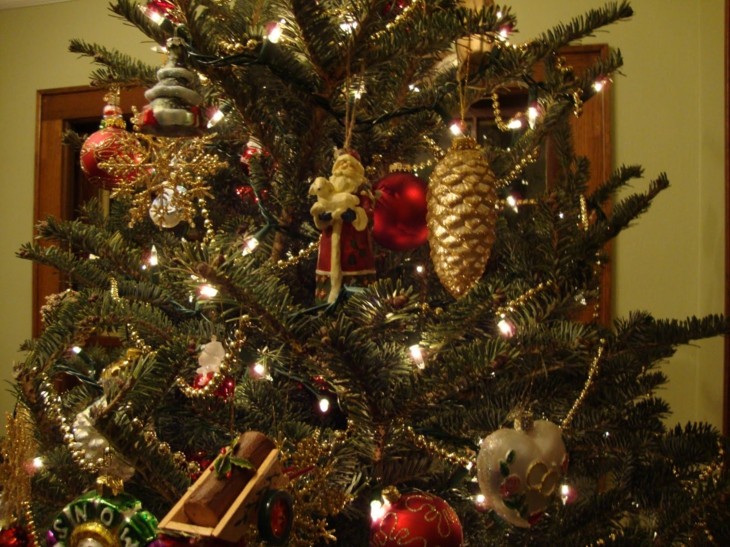 decorarción navidad arboles retro