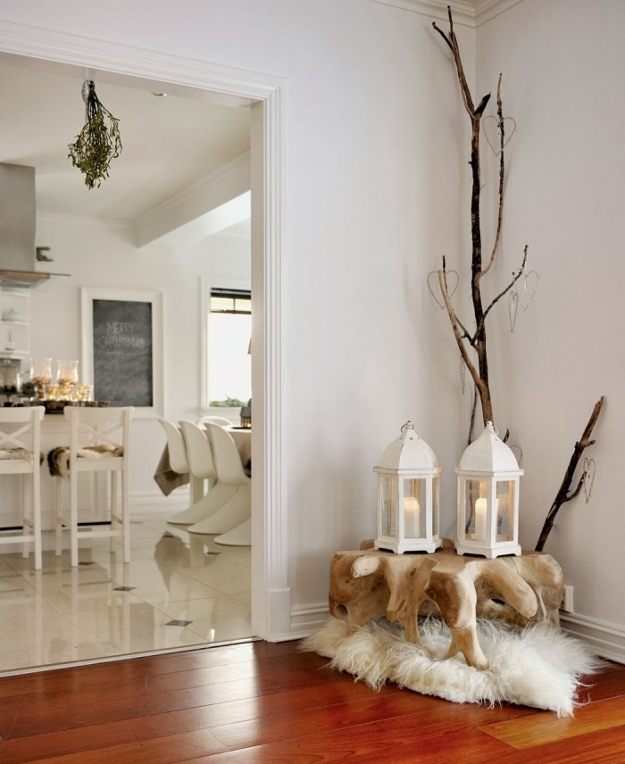 decoración ramas madera deriva