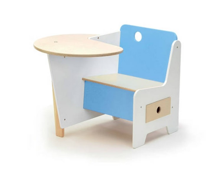 diseño de escritorio infantil de color celeste diseño escritorio infantil color celeste