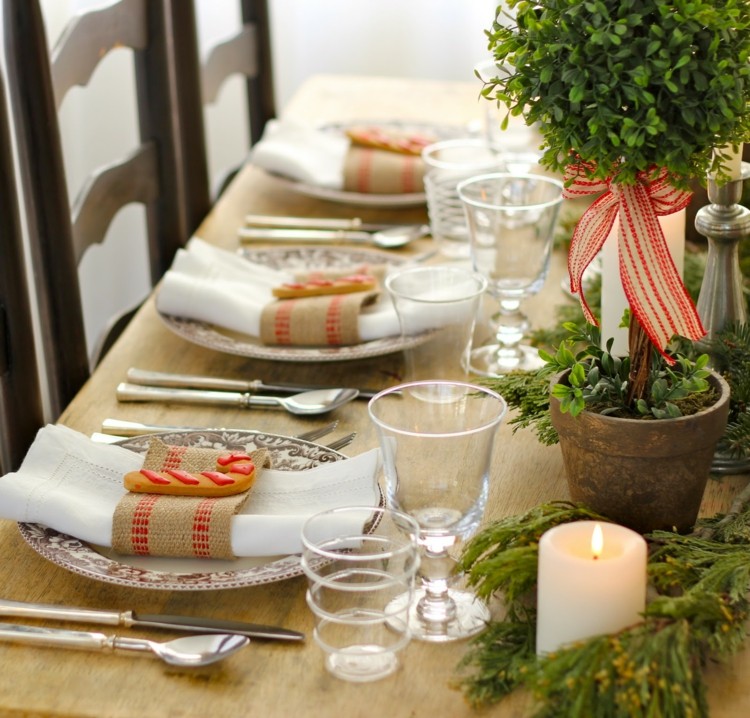 diy detalles mesa cubiertos yute