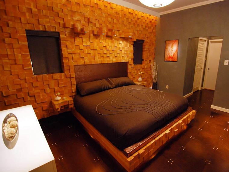 dormitorio moderno paredes color otoño acogedor precioso