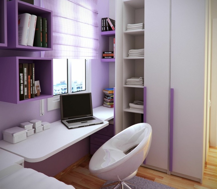 escritorio moderno de color blanco y lila escritorio moderno colores blanco lila