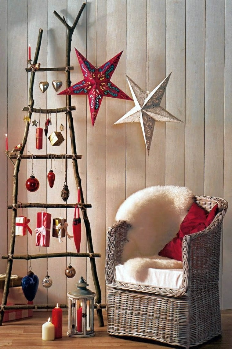 estrellas navidad decorando casa estilo retro ideas
