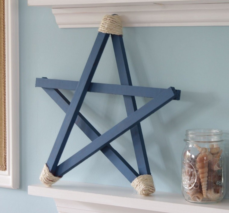 estrellas navidad color azul chimenea ideas