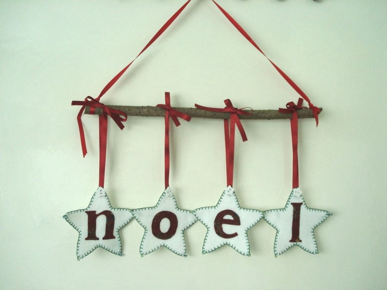 estrellas navidad tela nombre papa noel ideas