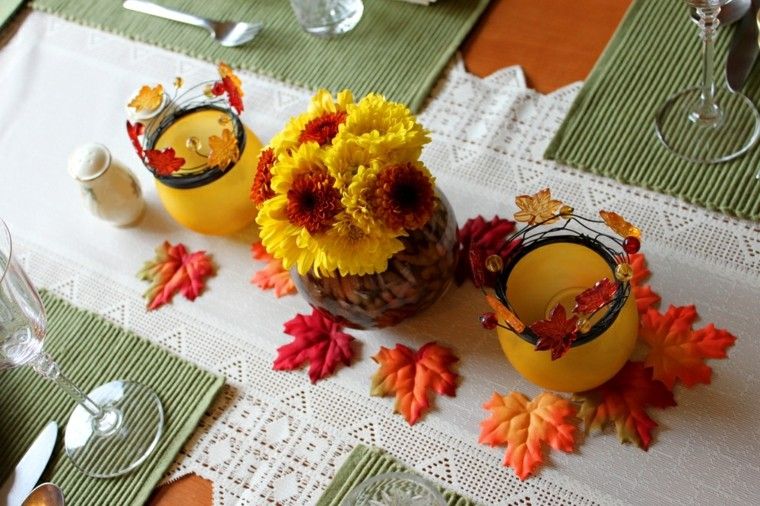 estupenda decoración mesa otoño