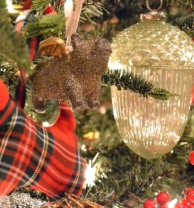 Cuadros escoceses para la decoración de navidad