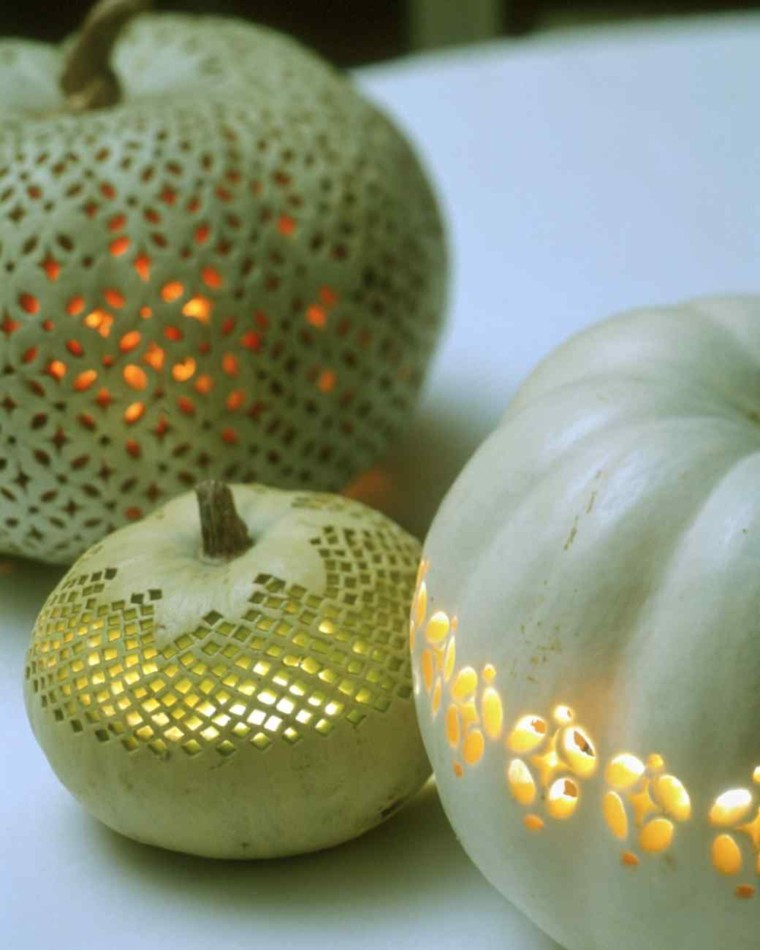 estupendos faroles calabacitas blancas verdes