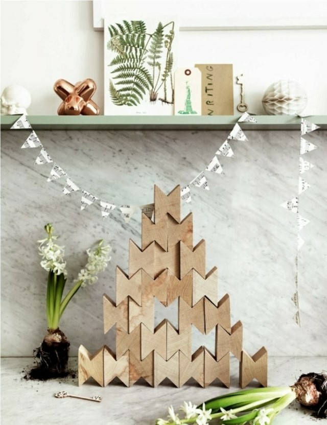 árbol de navidad de piezas de madera juego piezas madera arbol navidad