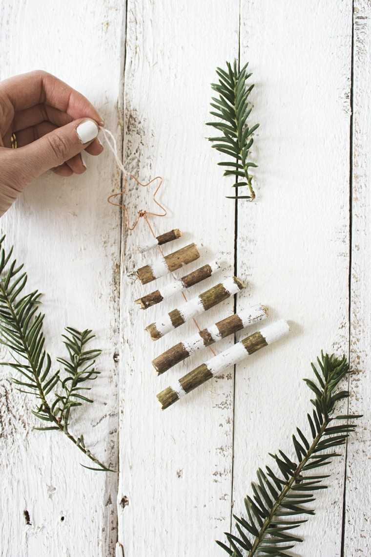 madera troncos navidad diseño minimalista