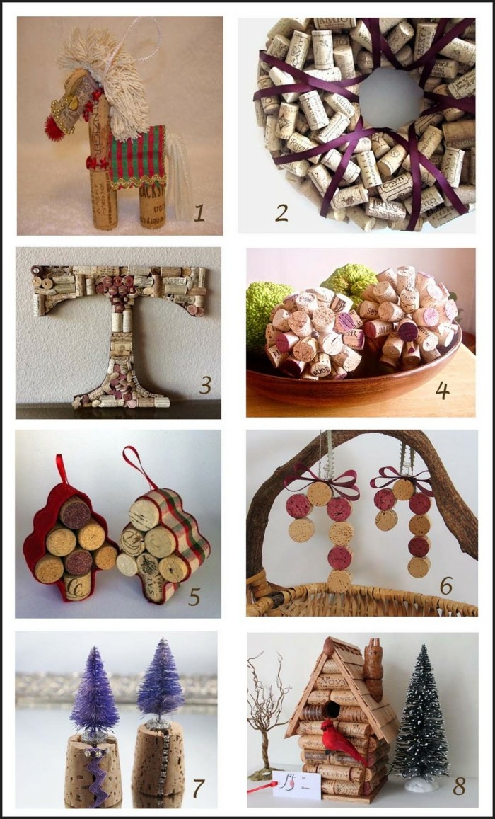 manualidades originales hechas por tapas de corcho manualidades corcho adornos navidenos reno guirnalda ideas