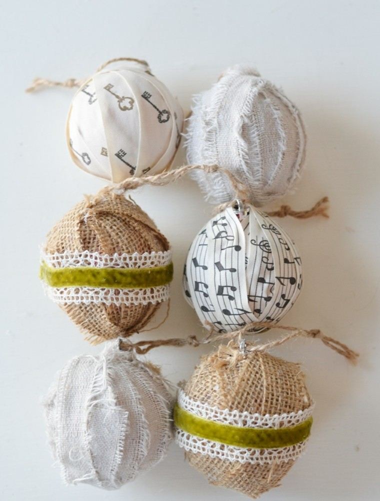 manualidades navideñas decoración hecha casa bolas preciosas ideas tela