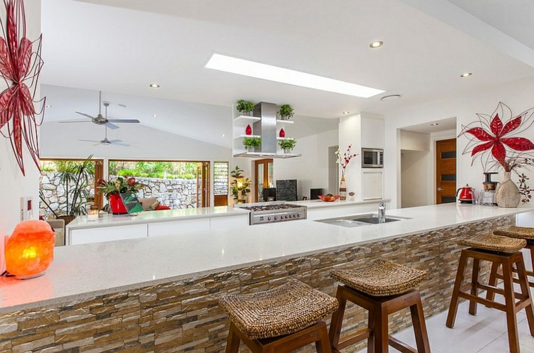 cocina moderna moderna amplia estilo ideas velas