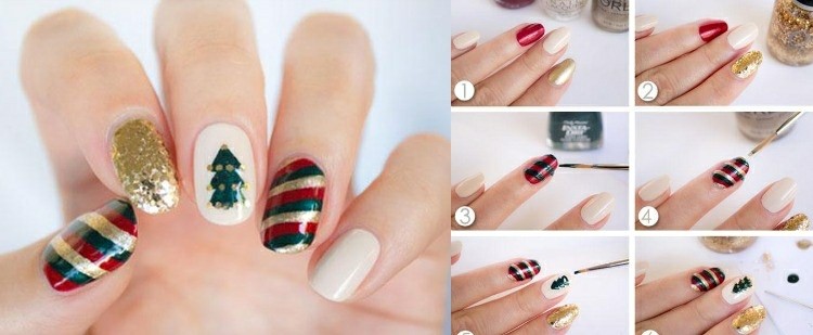 motivos navideños uñas pintadas diseños