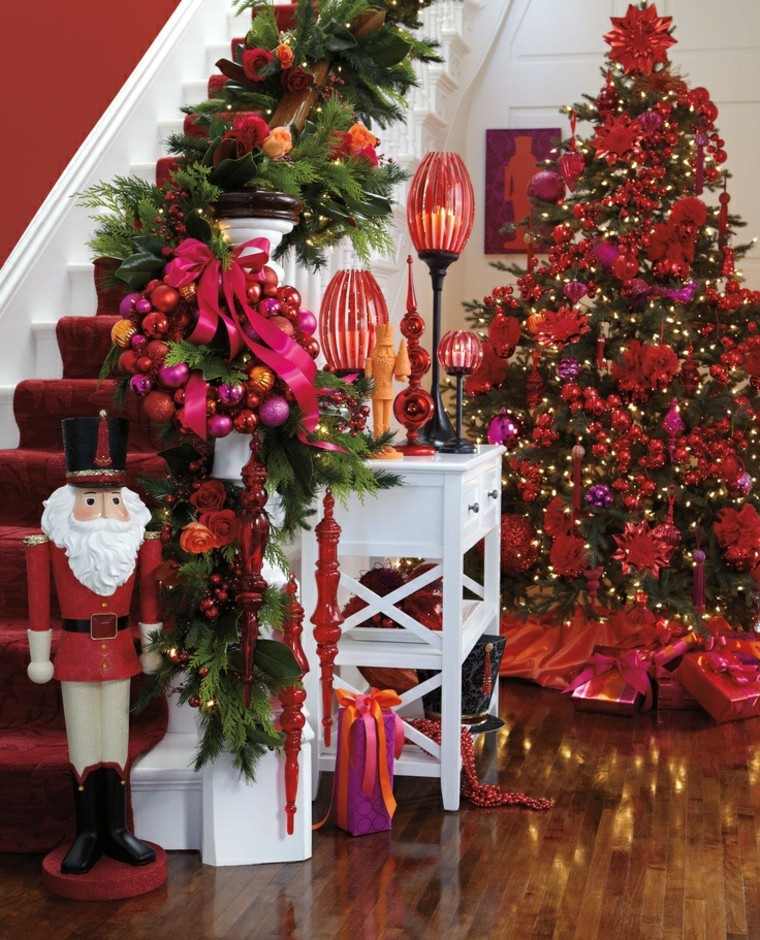 ideas para decorar escaleras rojo