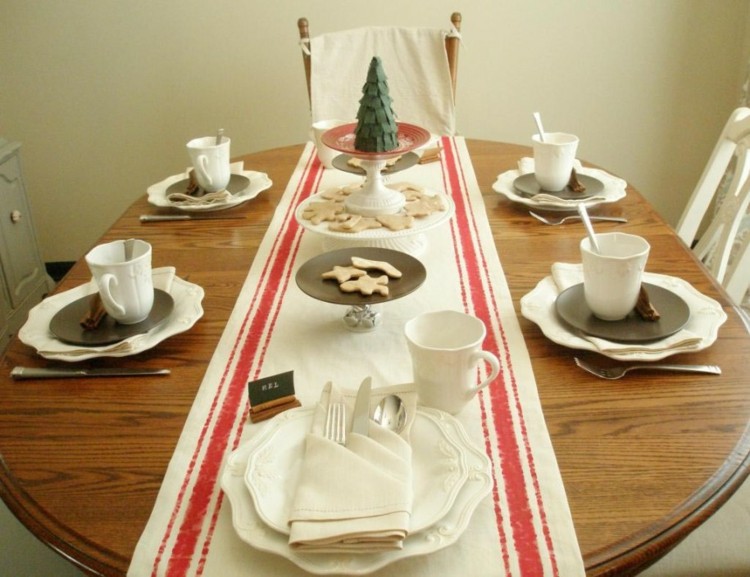 mesa en navidad navidad decoracion arbol galletas papel