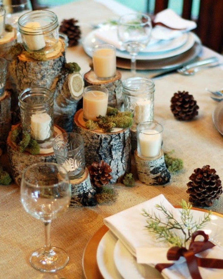 velas decorativas navidad decoracion madera conos velas