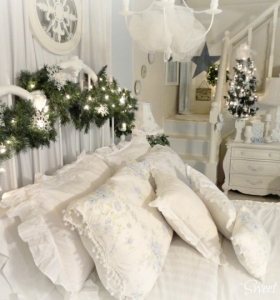 Blanca navidad de estilo vintage - ideas para decorar su hogar
