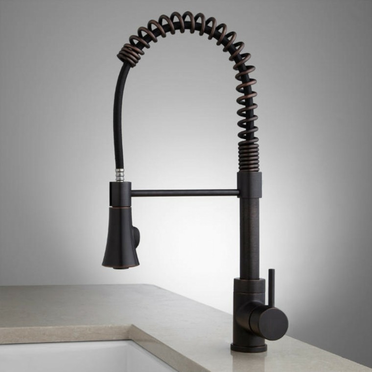 Grifos de cocina y accesorios de baño en negro - 50 ideas
