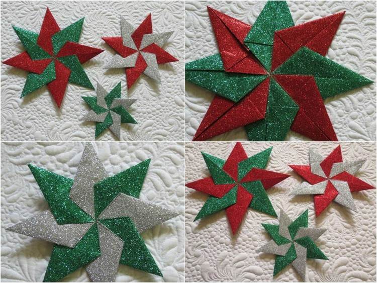 papel origami diseños coloridos estrella