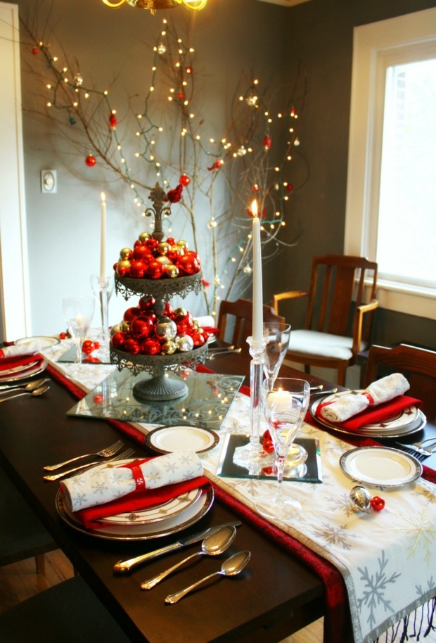 Rojo y gris para la decoración navideña de este año