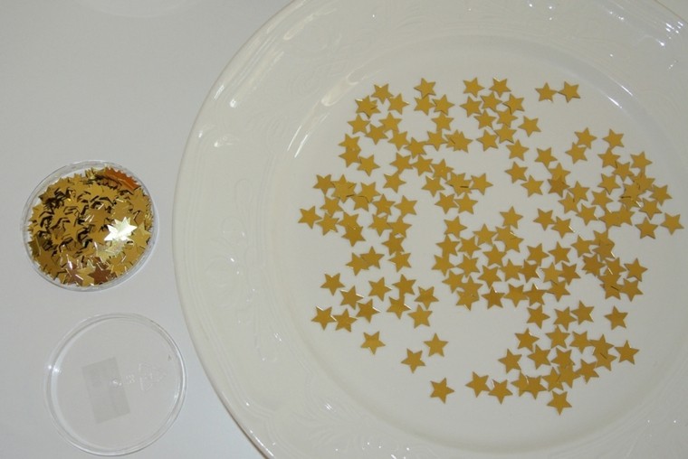 plato decorado dorado ideas diseño