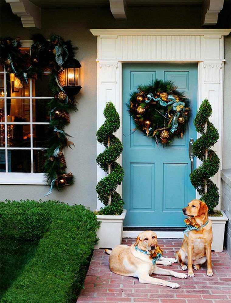 porche puerta de entrada ideas decoracion navidena casa bonita ideas