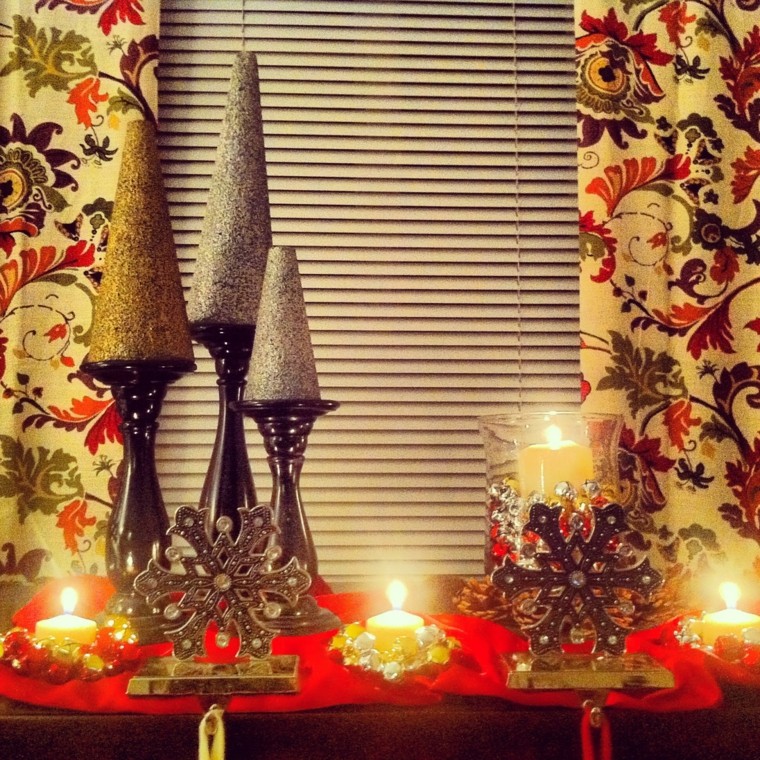 rojo oro adornos navidad fiesta decoracion ideas