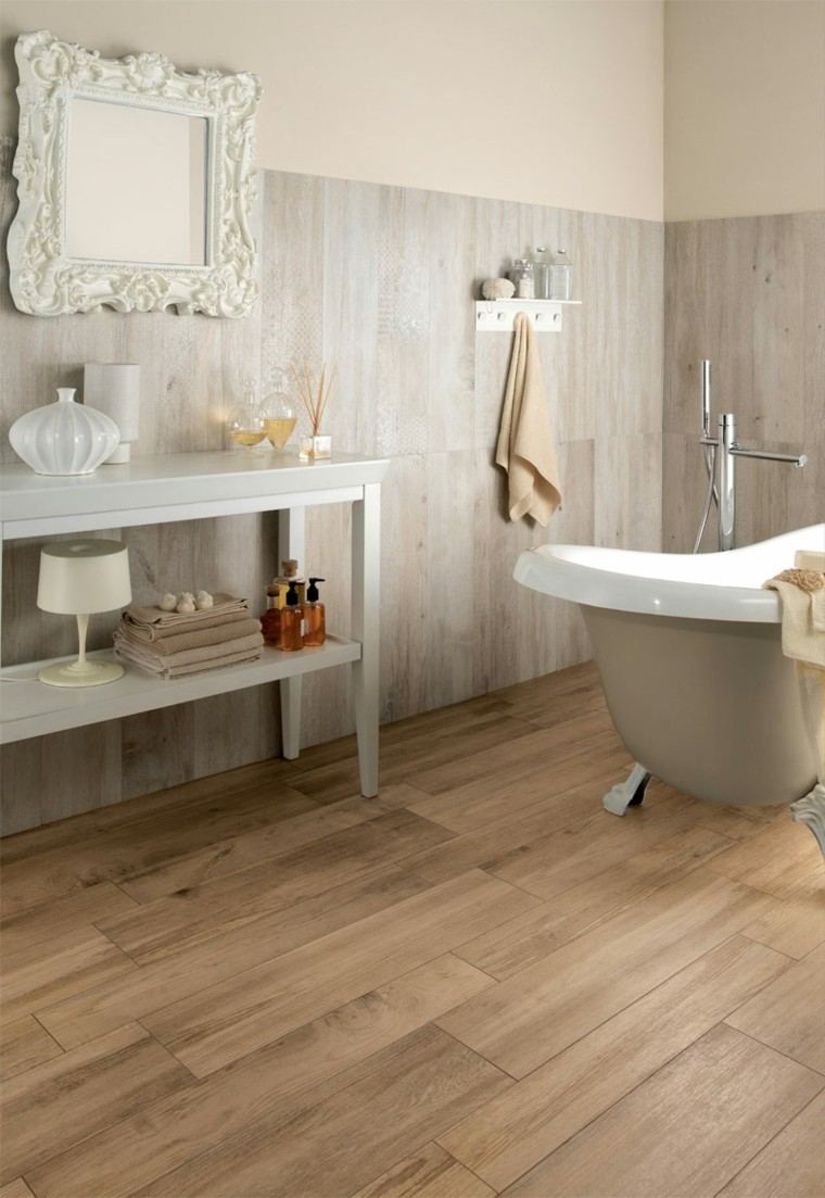 suelos de madera interiores baño cuadros