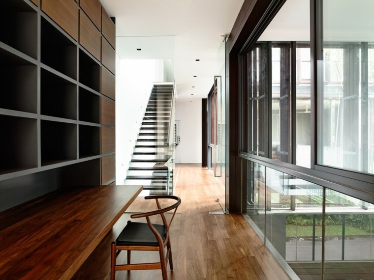 suelos de madera interiores forja arquitectura metal