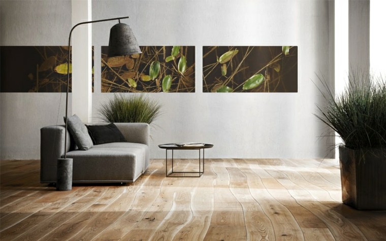 suelos de madera interiores forja curvado lamparas