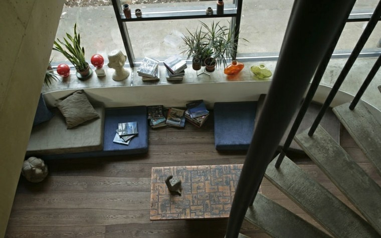 suelos de madera interiores forja escalera plantas