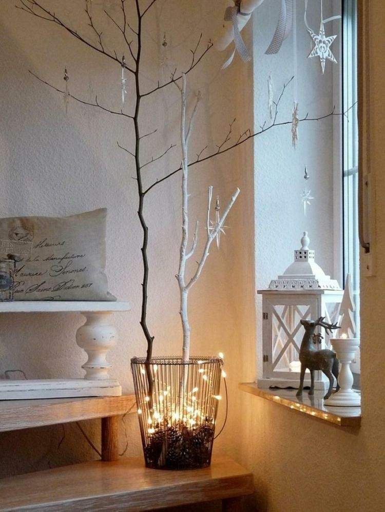 adornos navideños ventanas renos ramas